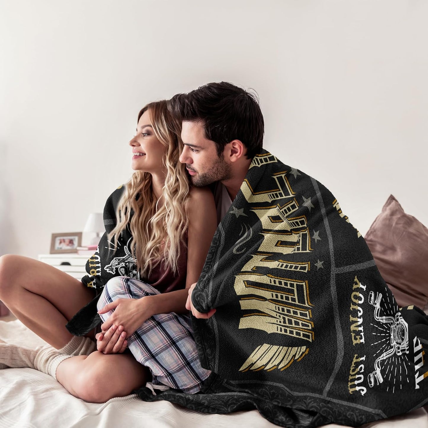 Motorcycle Gifts for Men Women, Best Gifts for Motorcycle Riders, Lovers, Blanket Gift for Boyfriend Husband 60” X 50”