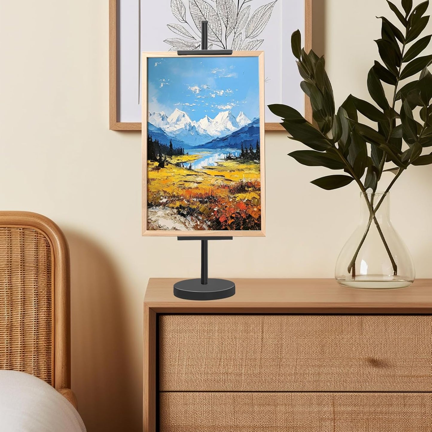 Adjustable Tabletop Easel Stand, Metal Easels for Display, Picture Frame Stand with Heavy Duty Round Base & Non-slip Pads, for Picture, Artwork, Photos,Signs (30in)