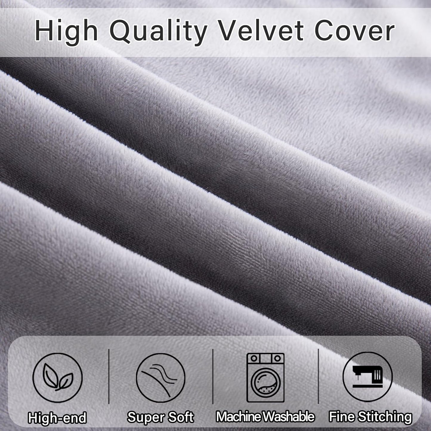 Body Pillow, Memory Foam Body Pillows for Adults Sleeping, Long Pillow for Bed, Big Large Firm Full Body Pillow for Side Sleeper, 20x54 Inch, Light Grey