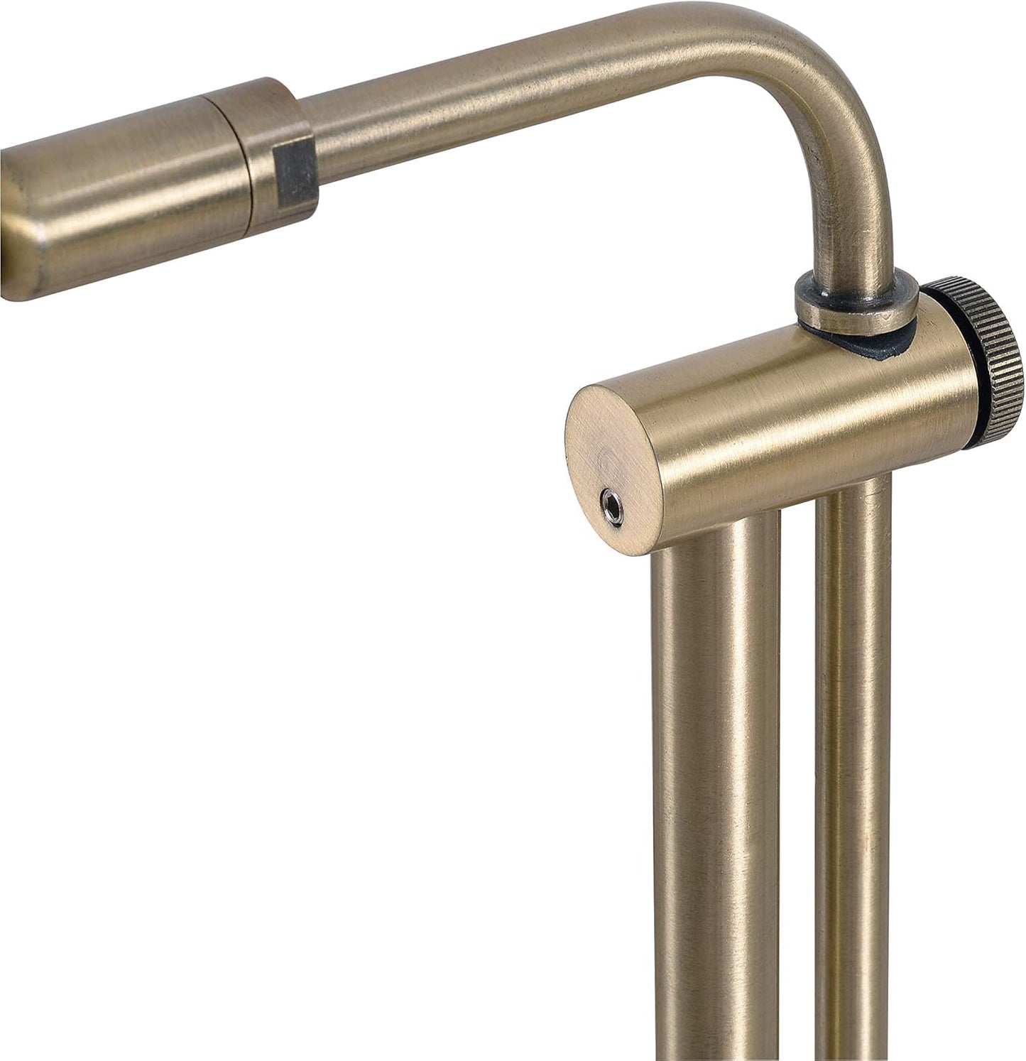 Kenroy Home 33055AB Denton Floor Lamp with Antique Brass Finish, Classic Style, 50" Height, 10.125" Width, 19.5" Depth