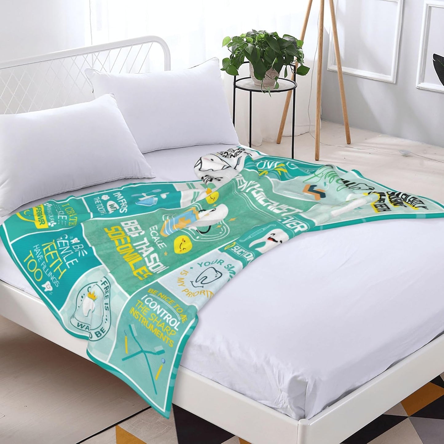 Dental Hygienist Gifts for Women, Gifts for Dental Hygienist, National Dental Hygienists Week Gifts, Dental Hygienist Birthday Gift Blanket 60"X50", Dental Hygienist Gifts for Christmas Xmas