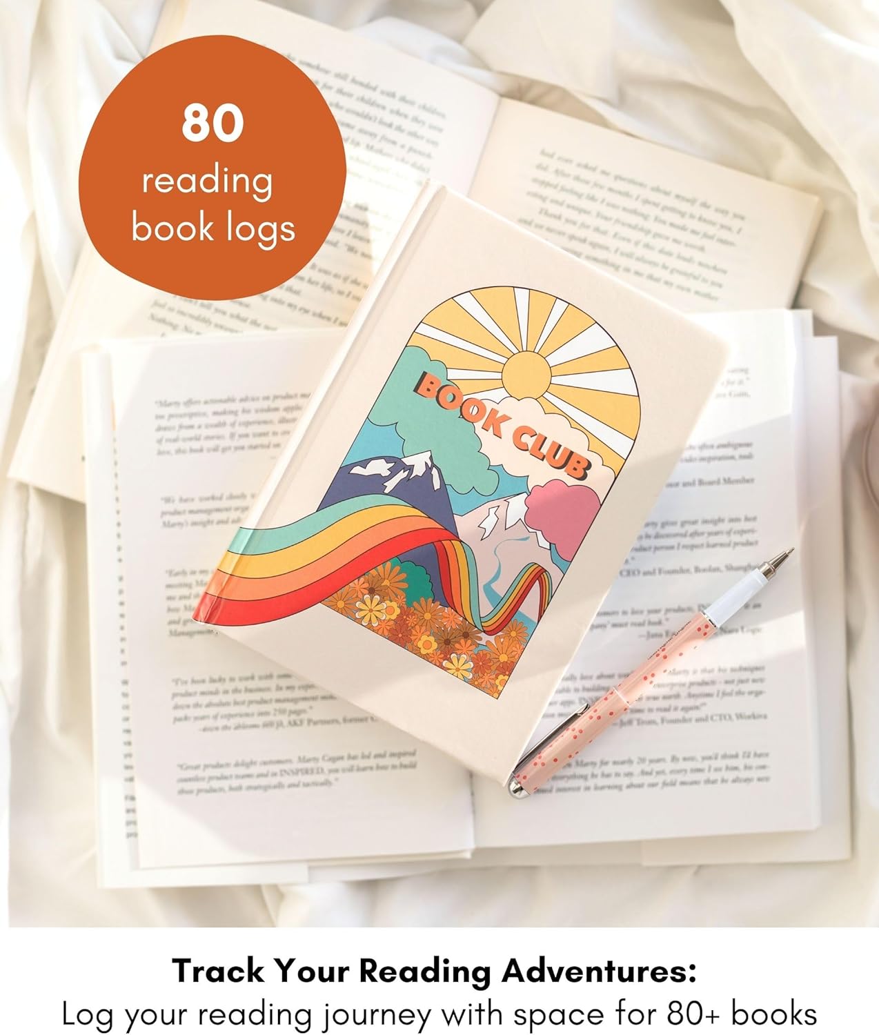 Lamare Book Journal for Book Lovers – Hardcover Reading Tracker Journal with Ribbon Bookmark, Track, Organize and Review Your Favorite Books