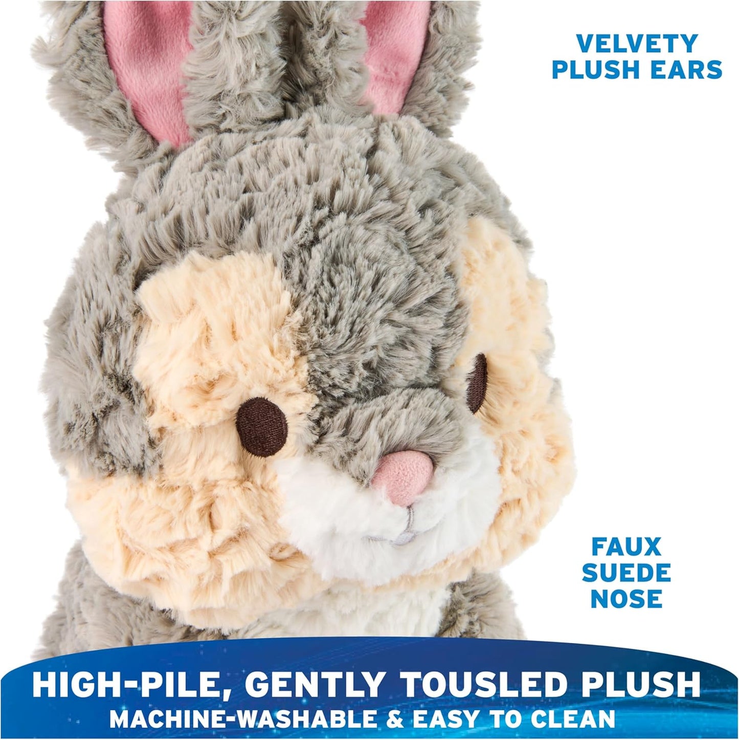 GUND Disney Official Thumper Plush, Disney Cozys Collection, Bambi Toys, Bunny Rabbit Stuffed Animal for Ages 1 and Up, Gray, 10”