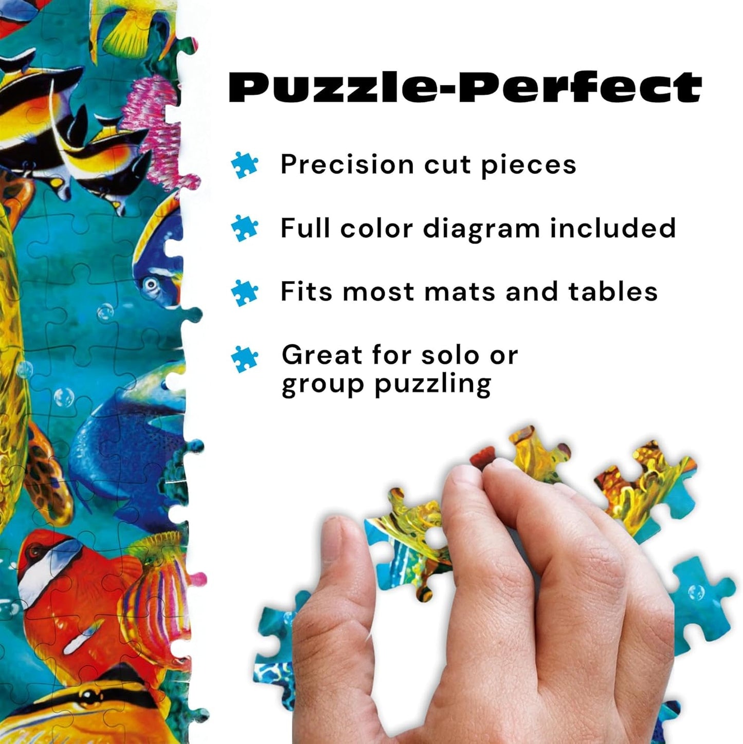 Buffalo Games - Tiny Bubbles - Steve Sundram - 1000 Piece Jigsaw Puzzle for Adults - Vibrant Underwater Scene - Challenging Puzzle Perfect for Game Nights - Finished Size is 26.75 x 19.75