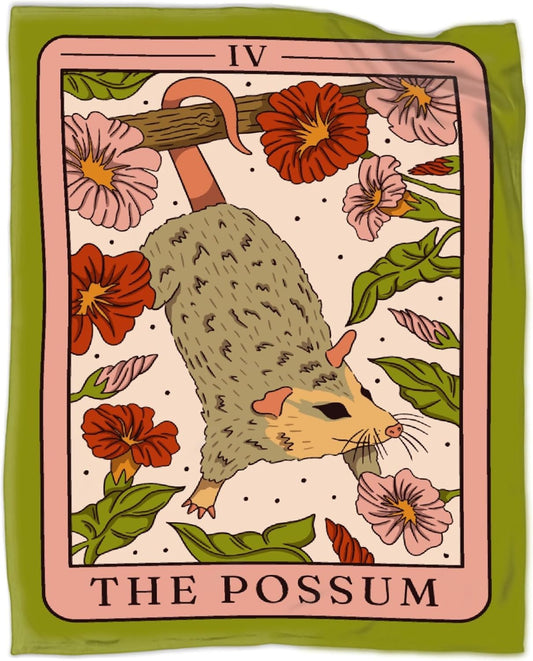 Possum Blanket Gifts for Possum Lover 40 x 50 Inch for Kid,Possum Possum Fannel Fleece Throw Blanket Super Soft Throws Blanket for Bed Couch Sofa
