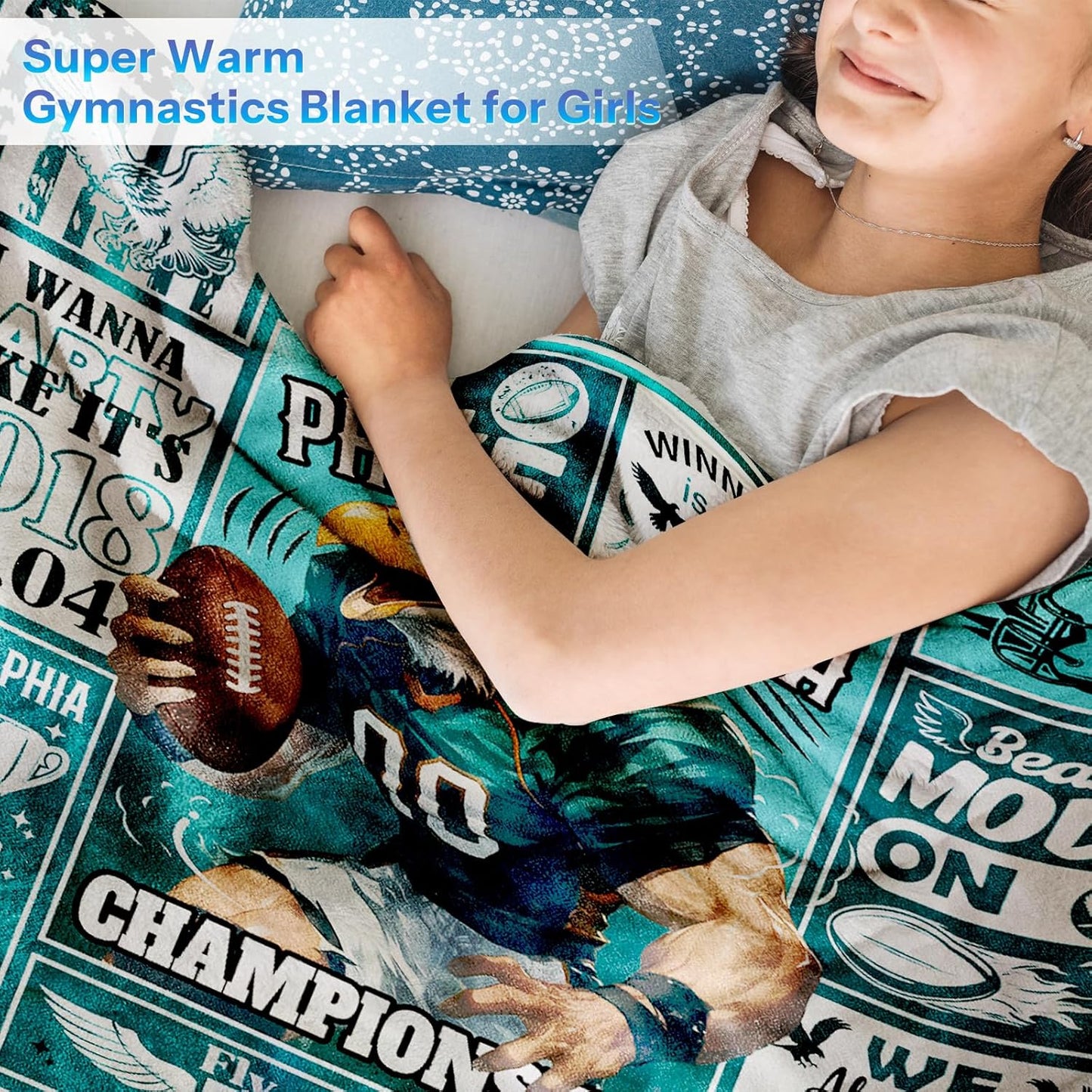 Football Blanket Gifts for Men, Cozy Soft Throw Blanket, Football Fan Gifts for Men Women, Birthday Christmas 60" x 50" Gifts for Boys Girls