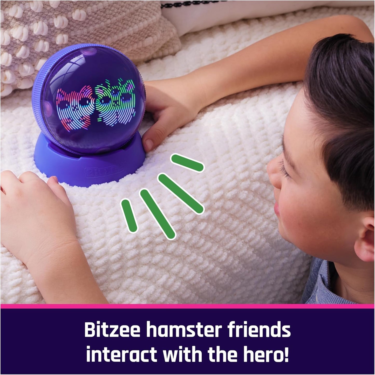BITZEE, Hamster Ball Interactive Toy Hamster with Over 20 Hamsters Inside, Great for Easter Gifts, Digital Pet Rolls & Reacts to Touch