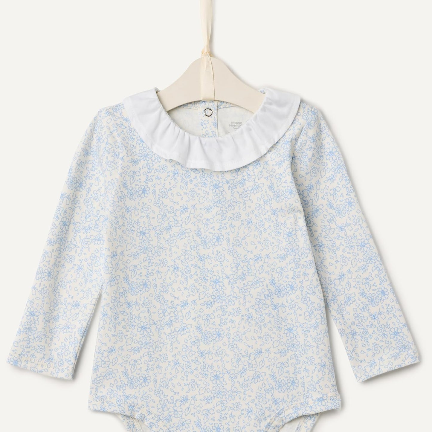 Amazon Essentials x Sofia Grainge Baby Girls' Long Sleeve Ruffle Collar Bodysuit