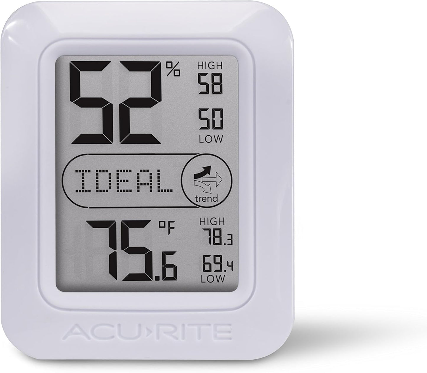 AcuRite Indoor Digital Thermometer & Hygrometer with Temperature and Humidity Gauge and Comfort Levels (01131M) , White