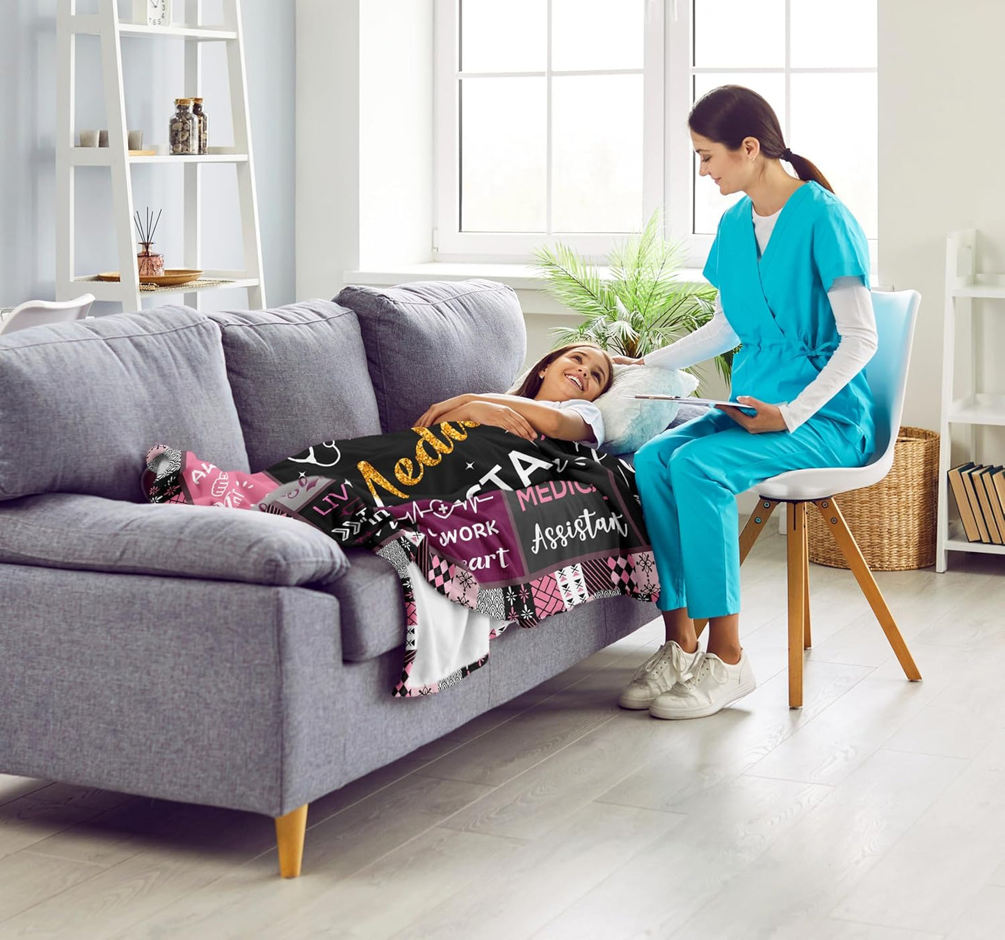 Medical Assistant Gifts, Medical Assistant Accessories, Medical Assistant Week Appreciation Gifts Blanket 50"x60", Medical Assistant Gift for Coworkers, Ma Gifts for Women Medical Assistants