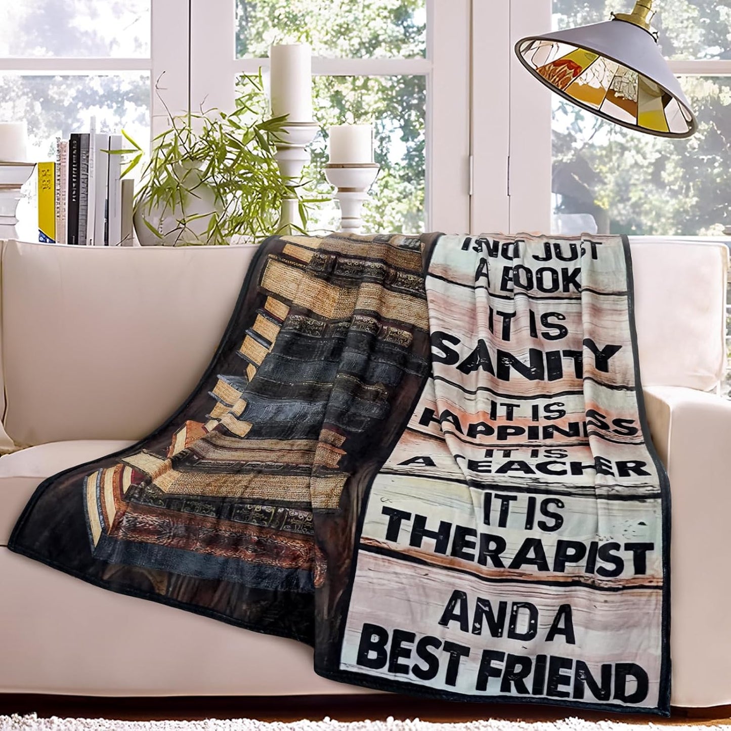 Reading Blanket 50"x60" for Book Lovers - Ideal Gift for Women, Librarians, Bookworms - Bookish Accessories