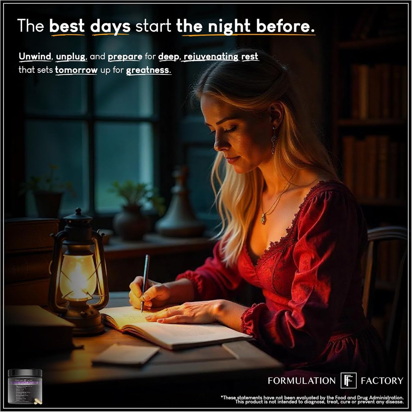 The Night Before 10-in-1 Midnight Maximizer Sleep Aid, Stress Relief, Cognition, Relaxation, Recovery, Focus, Magnesium Glycinate, L-Theanine & More, (120 Capsules – 2 Month Supply)