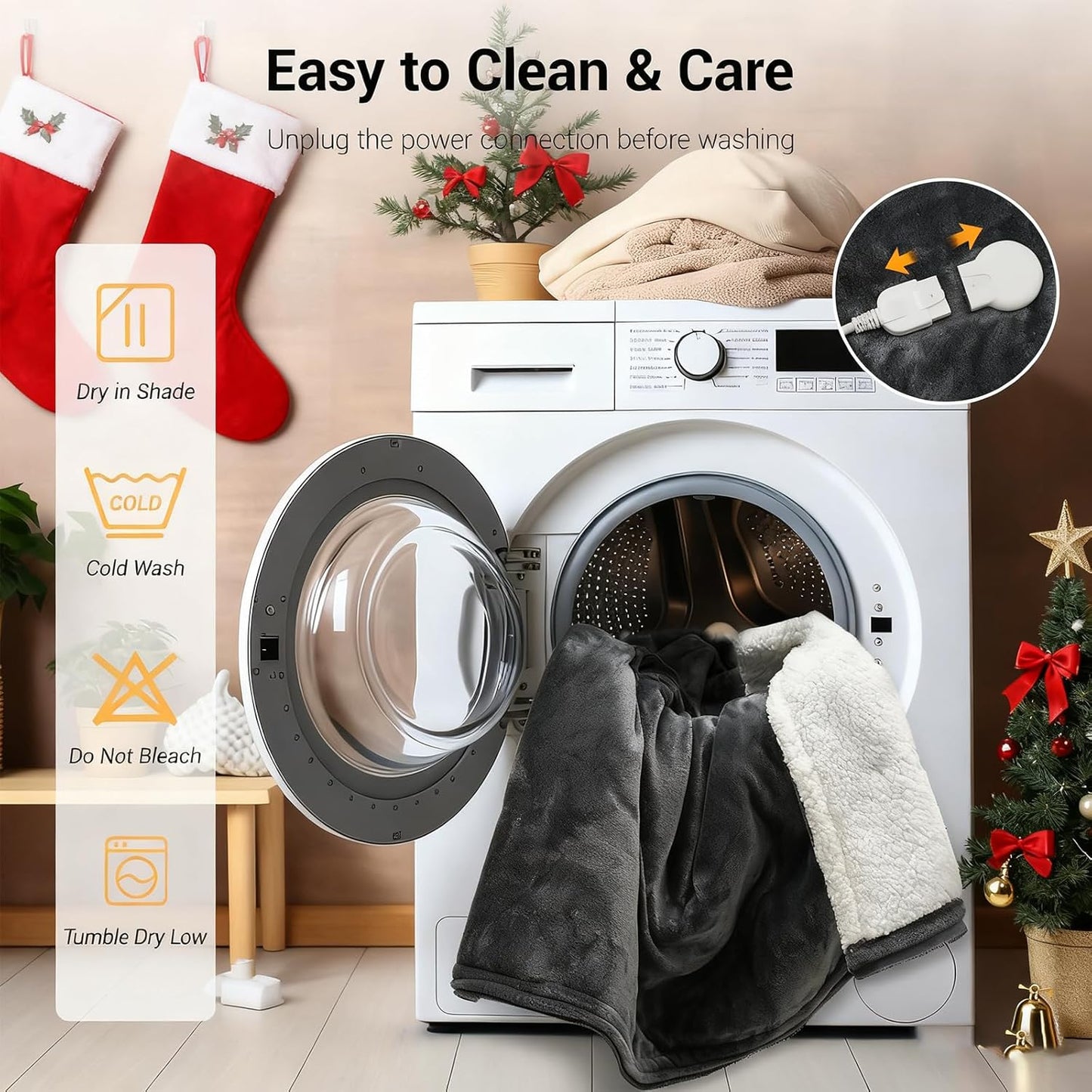 Wearable Heated Blanket for Women with Removable FootPocket,Electric Snuggle Heated Blankets Hoodie with Sleeves Heated Robe Flannel & Sherpa Heating Throw Blanket Shawl with 9 Temp for Winter 50"x80"