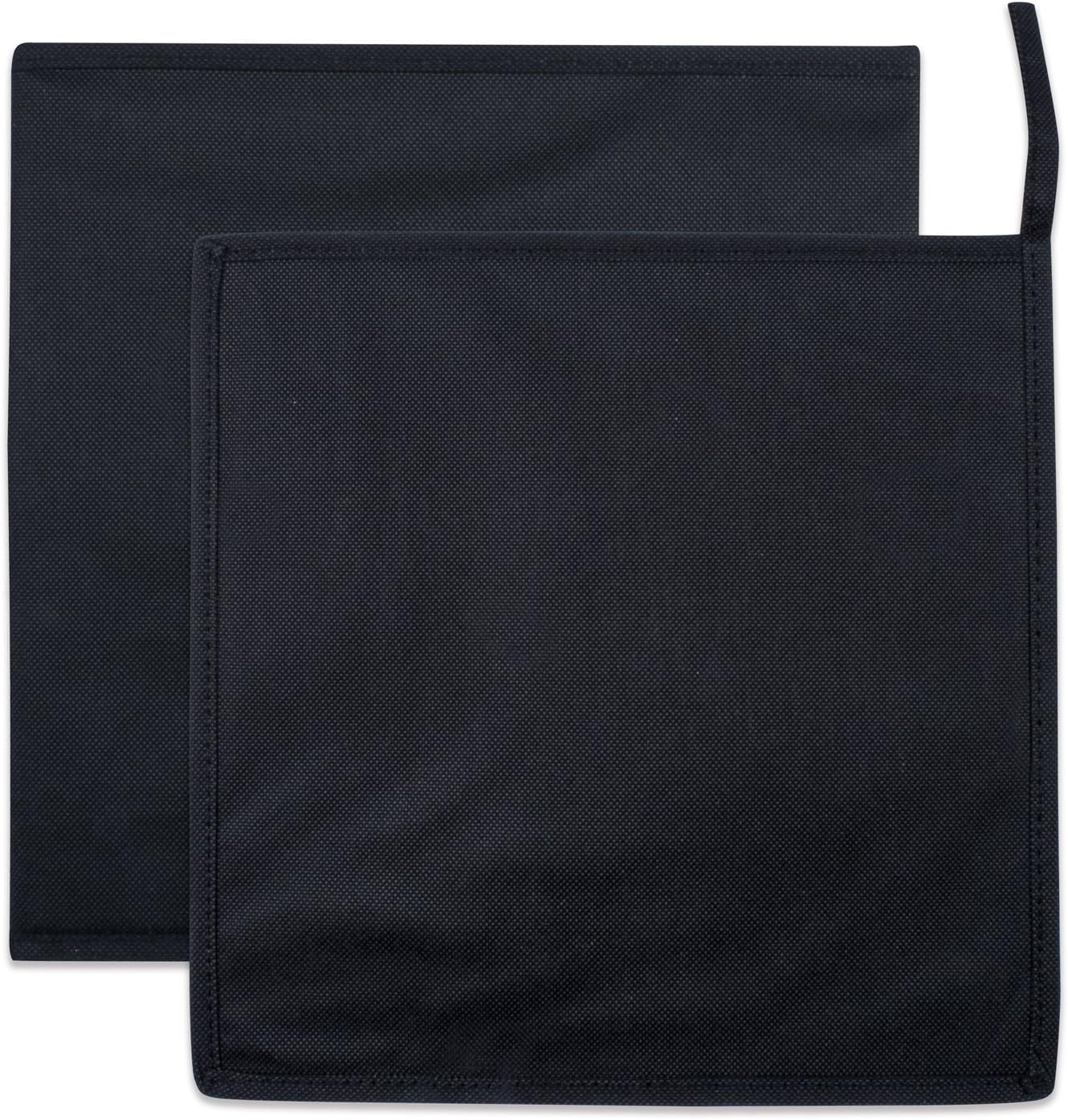 DII Non Woven Fabric Storage Bin Collection Collapsible Organizer Cube, Small Set, 11x11x11", Black, 2 Count
