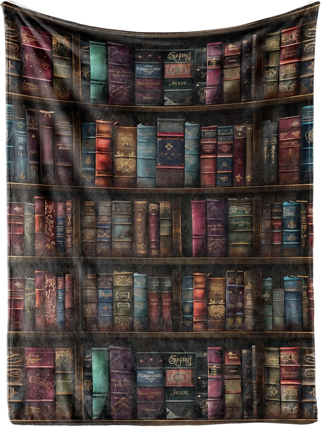 Book Lovers Throw Blanket - Blankets for Club, Librarians, Readers and Literary Lover - Book Lover Gifts on Birthday, Christmas - 50" x 65" - Dark