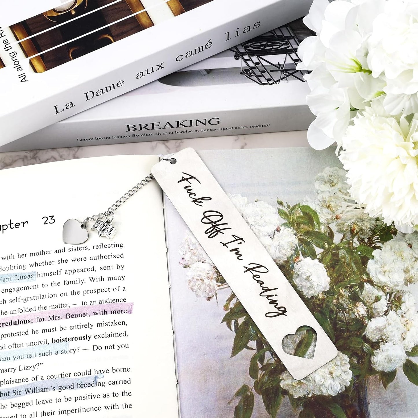 2Pcs Funny Bookmark gift for Women Men Metal Smutty Bookmarks Cute Book Marks Gift for Book Lover Smut Spicy Bookmark Graduation Birthday Gifts Unique Reading Accessories Friend Coworker Teacher Gifts