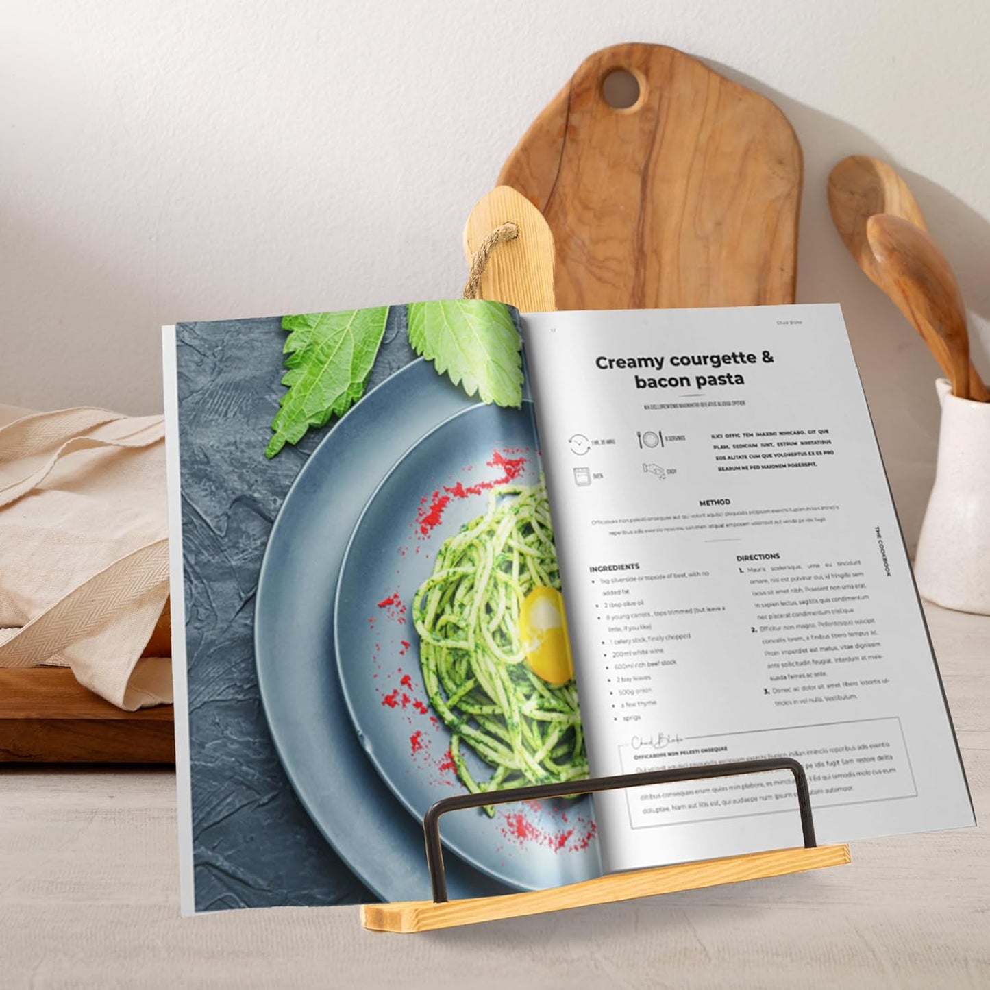 Nana Gifts, Foldable Wooden Cookbook Stand for Grandma, Unique Recipe Stand for Kitchen Counter, Nana Kitchen Gifts for Mothers Day