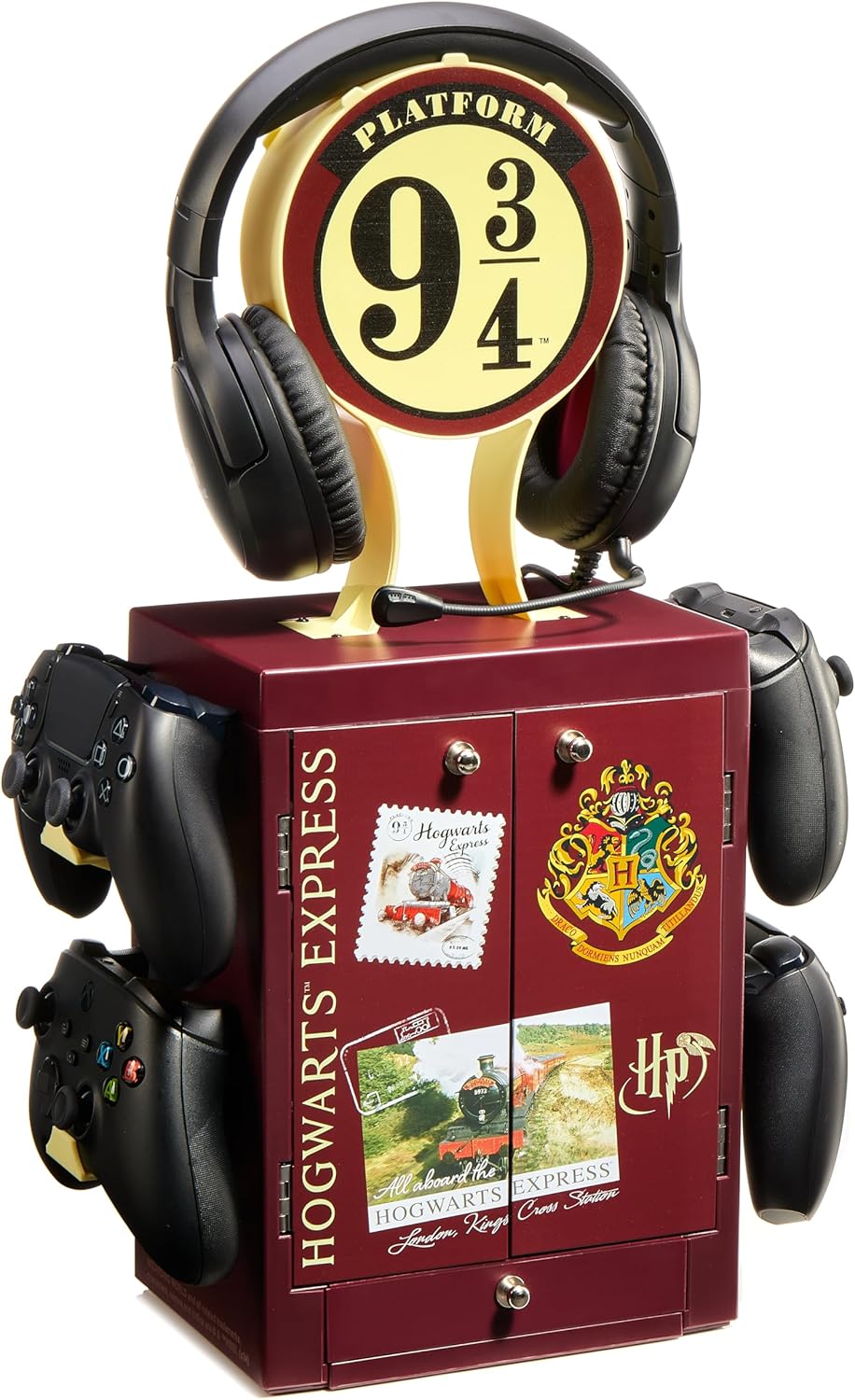 Numskull Harry Potter Platform 9 3/4 Gaming Locker – Holds 10 Games, 4 Controllers, Headset – Official Harry Potter Storage Organizer