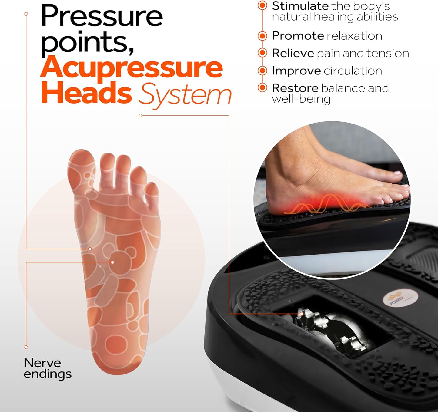 Power Legs Electric Foot Massager Machine with Remote Control, Adjustable Speed, Vibration - Calf Massager - Feet Massager for Neuropathy Pain Relief, Plantar Fasciitis, Leg Blood Circulation (Black)