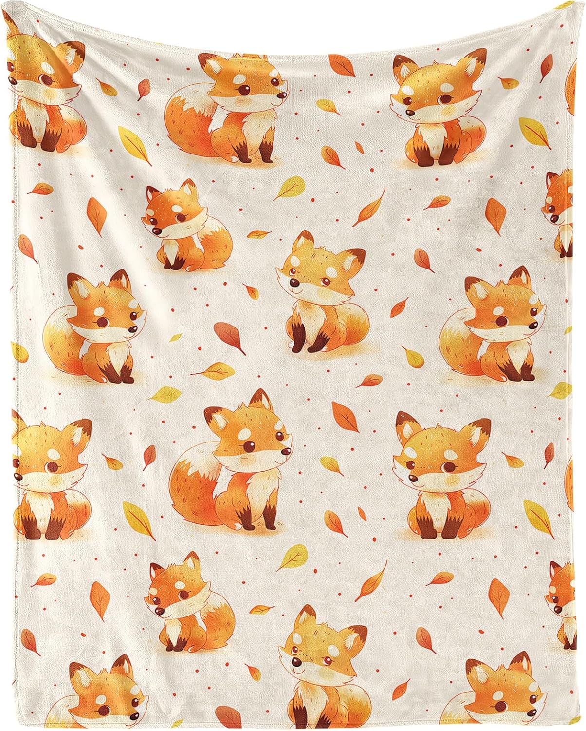 Fox Throw Blanket - Soft Flannel Blankets for Teens Adults Women Men Fox Lovers - Warm Throw Blankets for All Season Lap, Chair, Sofa - 70"x50"
