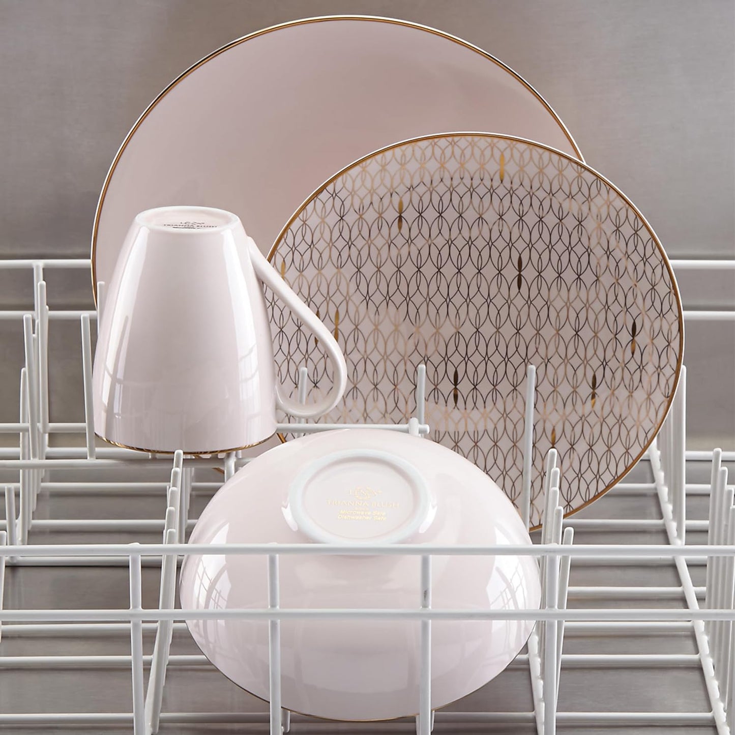 Lenox 886115 Trianna Blush 12-Piece Dinnerware Set