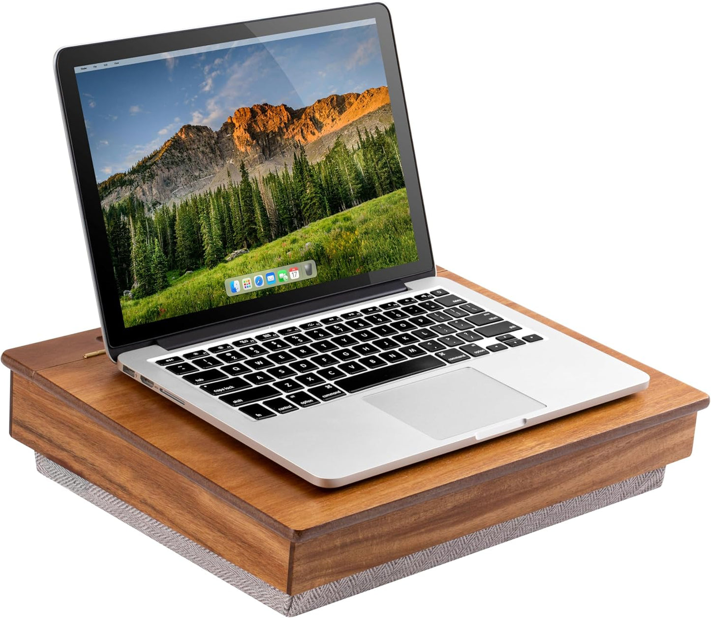 LAPGEAR Schoolhouse Lap Desk with Storage Compartments - Acacia Wood - Natural - Style No. 45076