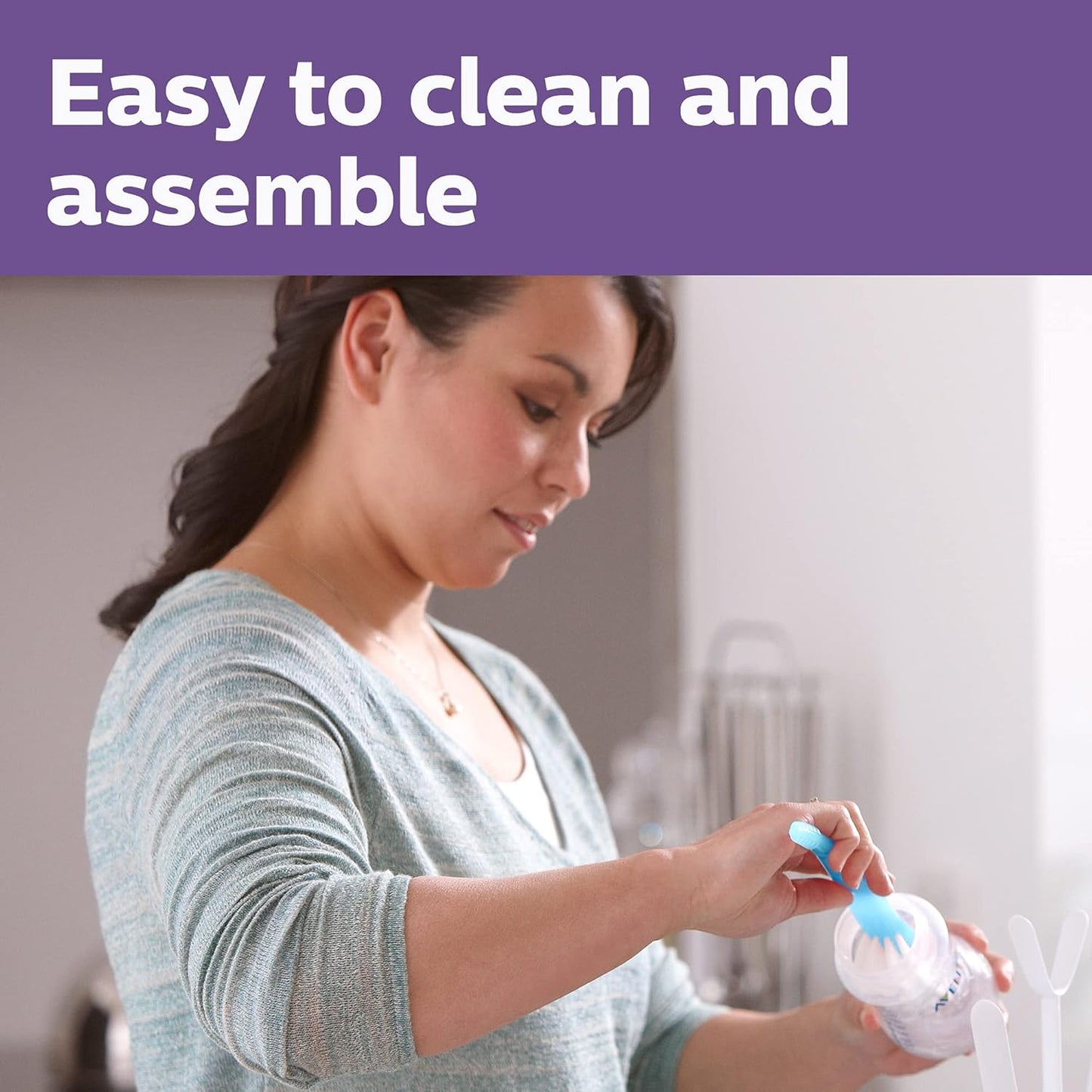 Philips Avent Glass Natural Bottle with Natural Response Nipple, Baby Gift Set, SCD858/01