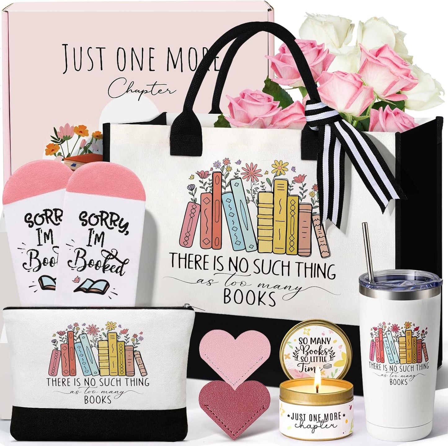 Book Lover Gifts for Women, Bookish Gifts w Reading Accessories, Books Club Gift for Readers and Bookworms Women Birthday Gift for Book Lovers, Librarians, Teachers