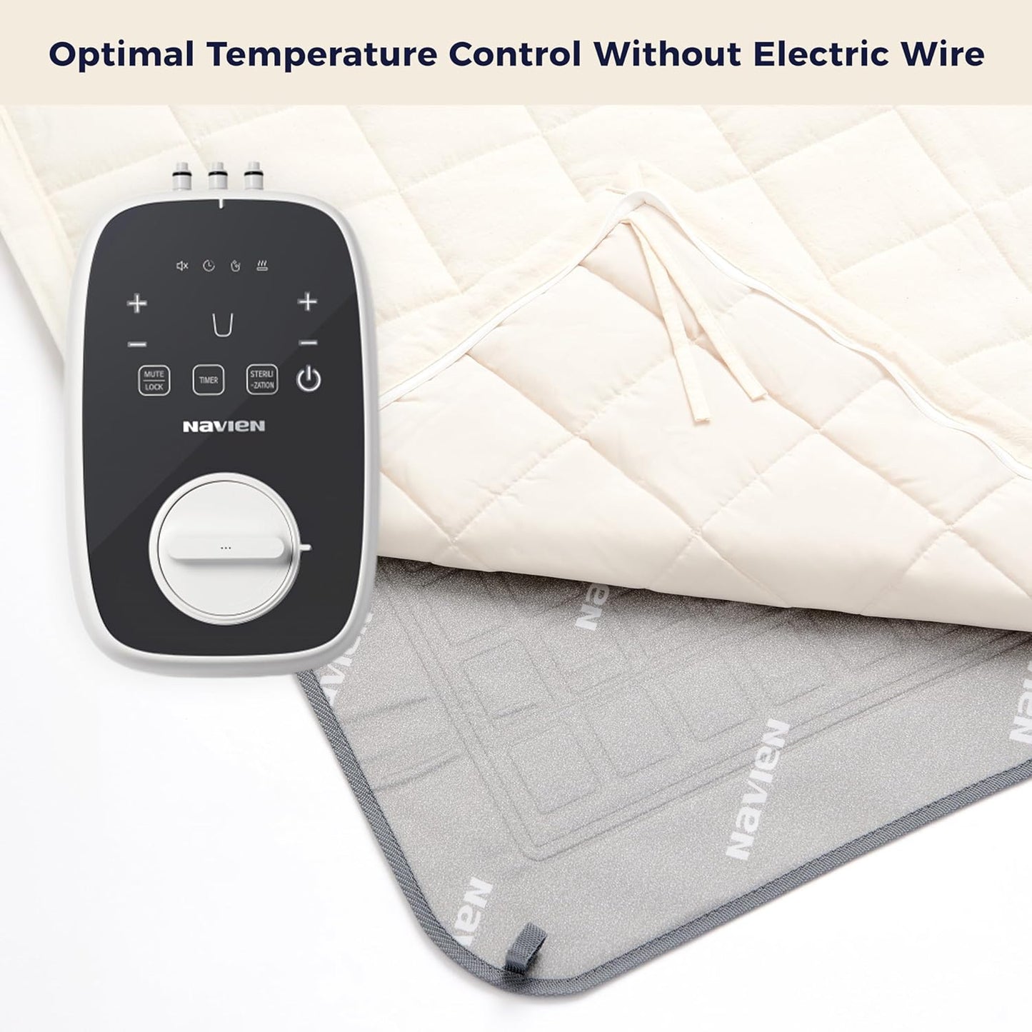 EQM 350, King – EMF-Free Water Heated Mattress Pad – Dual Temperature Control – Non-Electric Bed Warmer – Eco-Friendly – Helps Soothe & Relieve Stress, Muscle Soreness, & Tension