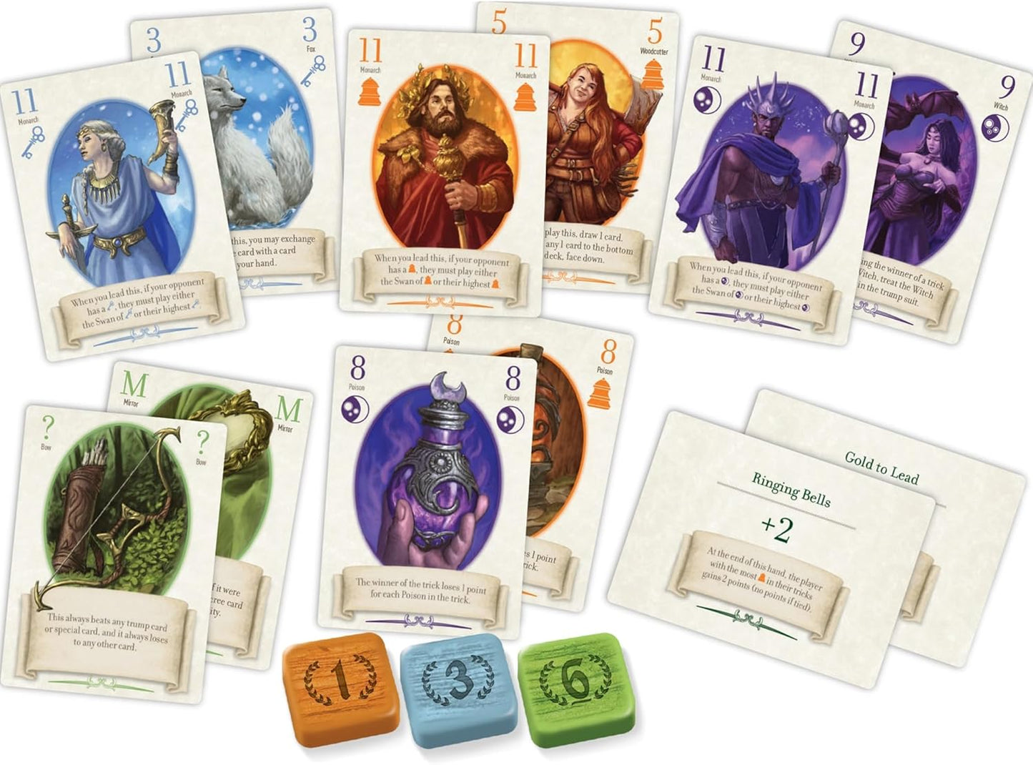 Renegade Game Studios Fox in the Forest Deluxe 2 Player Trick-Taking Card Game, Fairy Tale Strategy Game with Foil Cards & Acrylic Tokens, Ages 10+