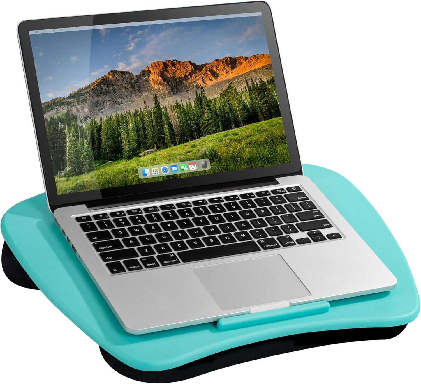 LapGear Basic Lap Desk with Device Ledge and Cushion - Aqua Sky - Style No. 44309