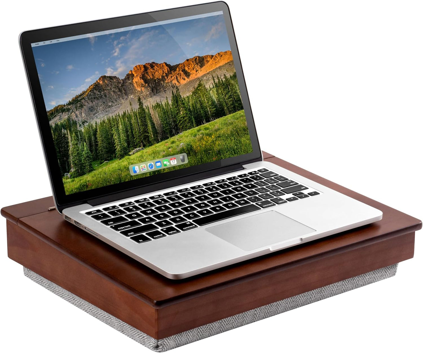 LAPGEAR Schoolhouse Lap Desk with Storage Compartments - Acacia Wood - Java - Style No. 45072