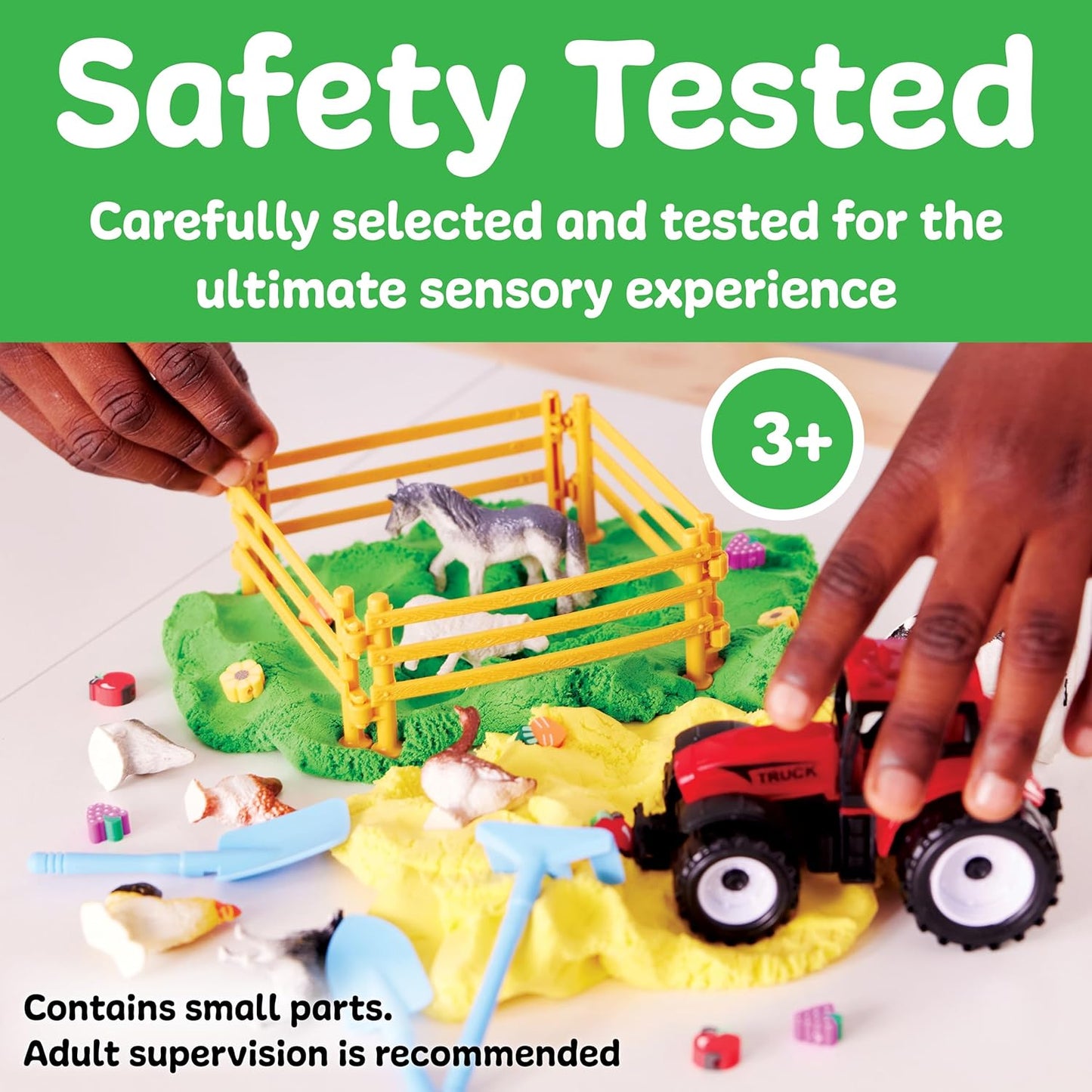 Creativity for Kids Sensory Pack: Farm, Sensory Toys for Toddlers, Pretend Play Farm Animals for Kids, Toddler Travel Toys & Easter Basket Stuffers (Ages 3+)