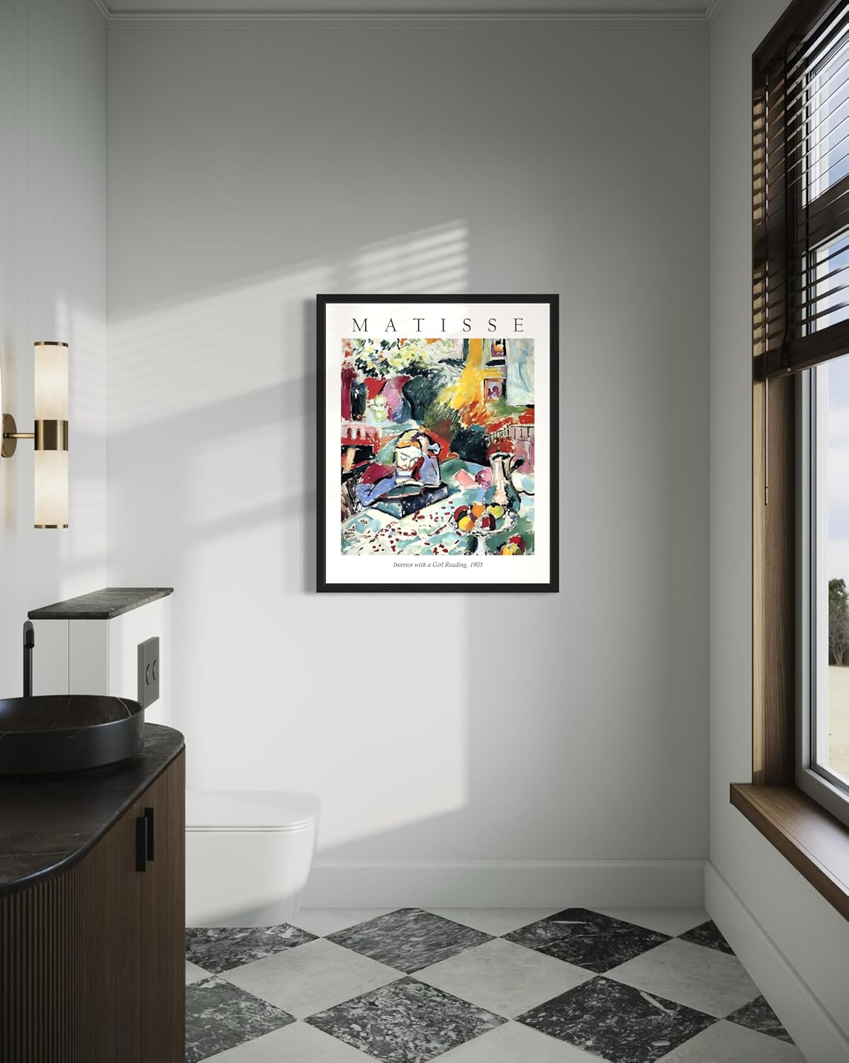 Reading Matisse Art Print Poster, Henri Matisse Wall Art Exhibition For Wall Decor, Decor Bedroom Bathroom Living Room 64 (Reading, 16 x 20 inches, Unframed)