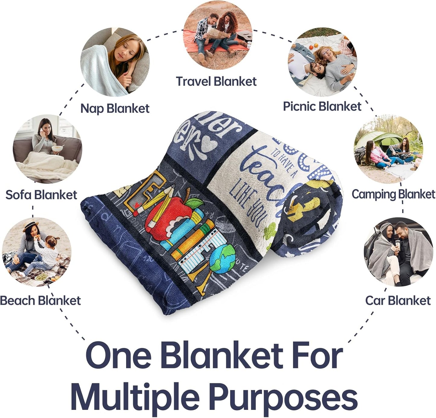 SteadStyle Teacher Gifts for Women Men – Unique Teacher Appreciation Gifts Blanket, Funny Present for Educators, Best Retirement or Birthday Gift from Students – 60"x50" Throw