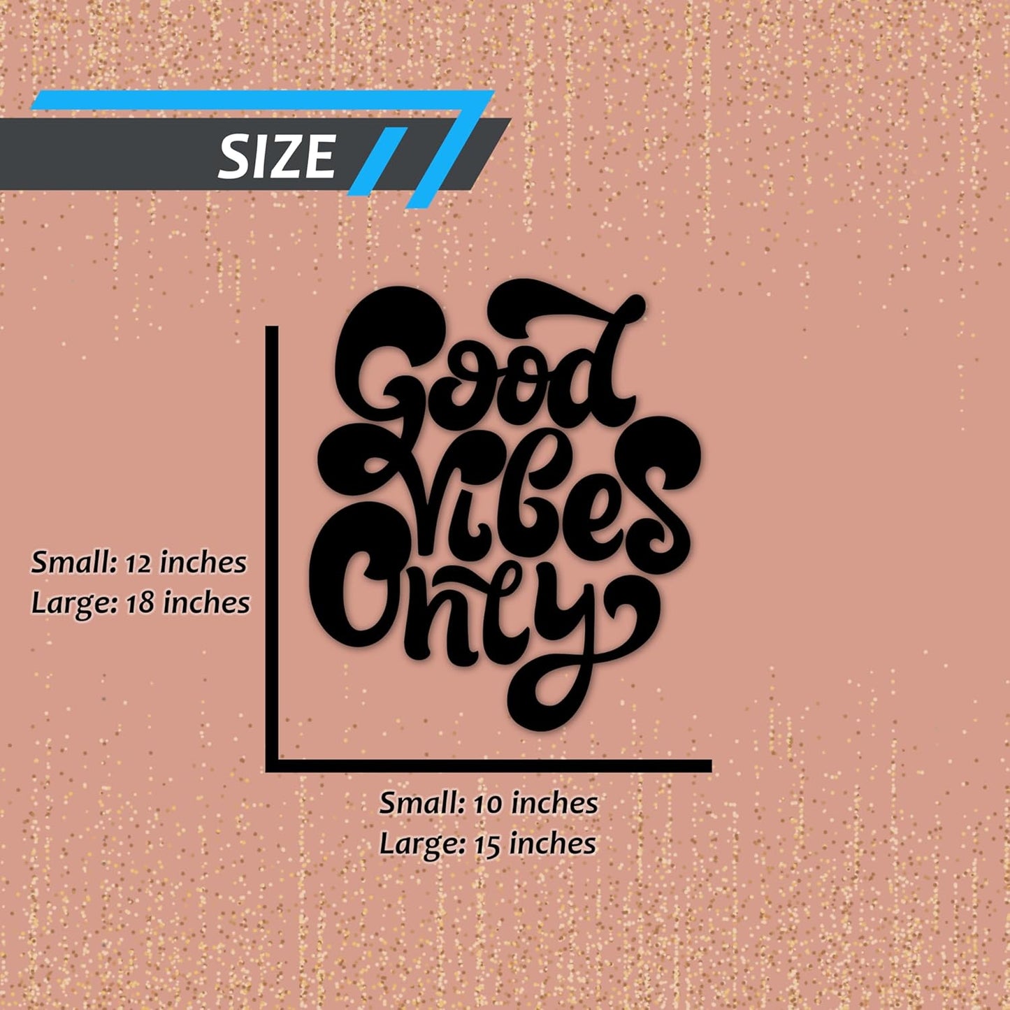 Inspirational Wall Decals for Bedroom Motivational Decal Quote Positive Kids Word Sayings Sticker Home Office Sign Classroom Decor Art Removable Vinyl Decorations (Good Vibes 5 (10x12))