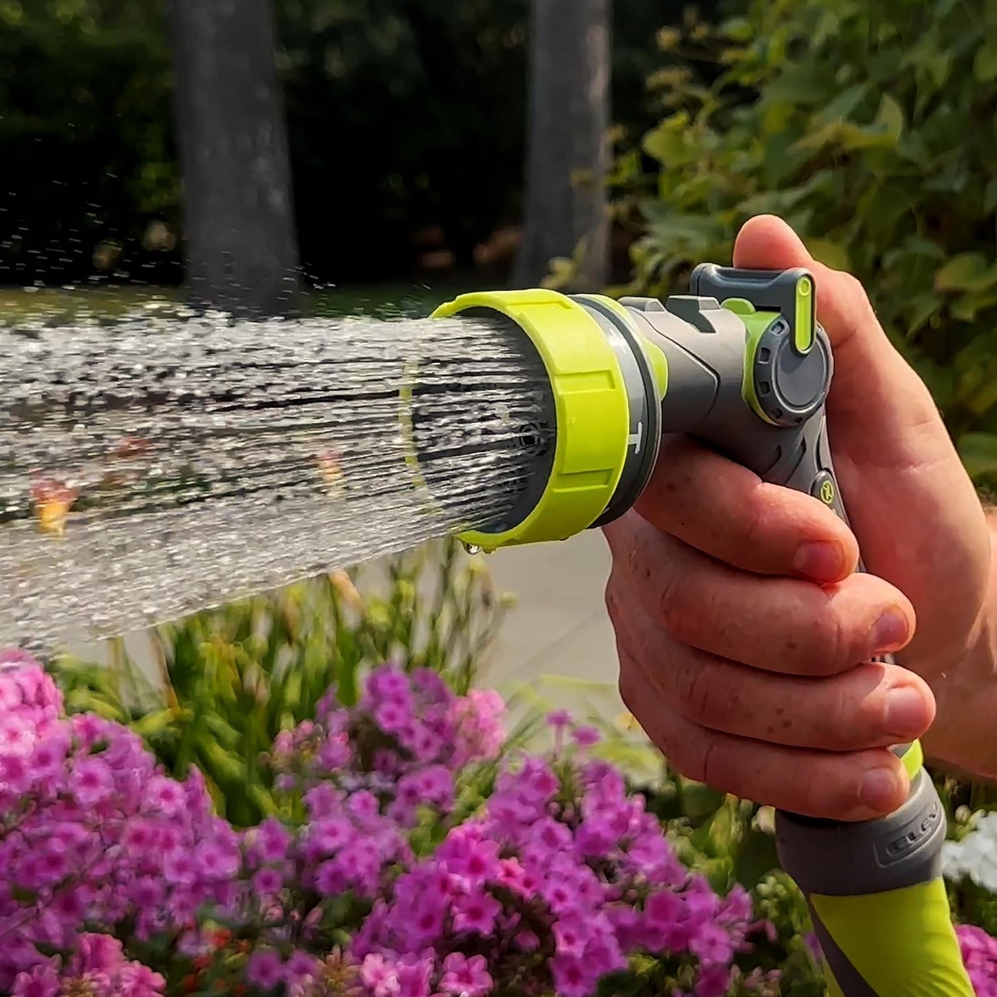 Flexzilla 7-Pattern Adjustable Flow Garden Hose Nozzle Sprayer with Easy to Use Thumb Control, Lightweight & Durable