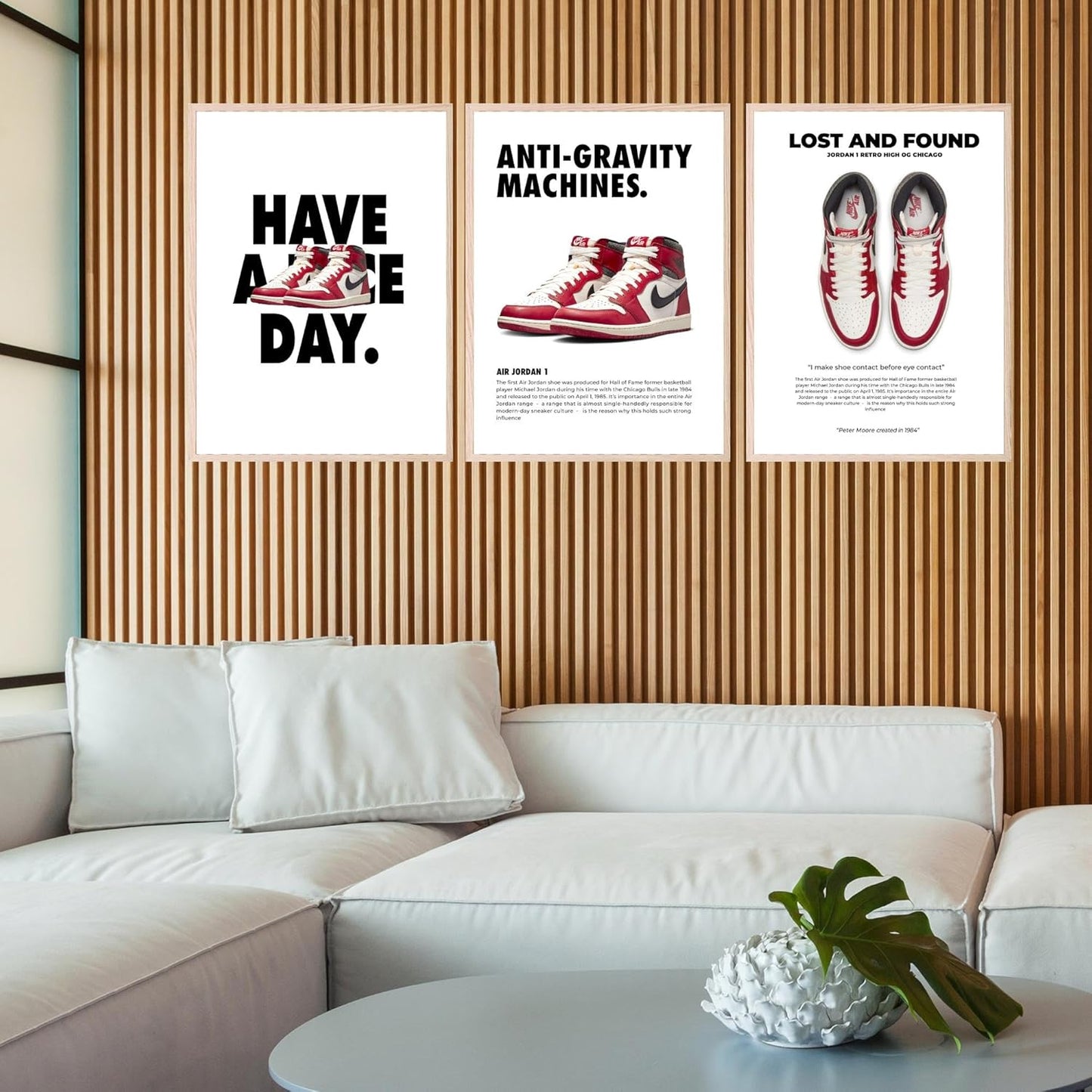 BigWig Prints Hypebeast Wall Art - Hypebeast Room Decor Poster, Sneaker Art, Sneaker Posters, Sneakerhead Pictures, Shoe Wall Artwork for Boys Room, Sneakerhead Bedroom - Unframed Set Of 3 (12x16”)