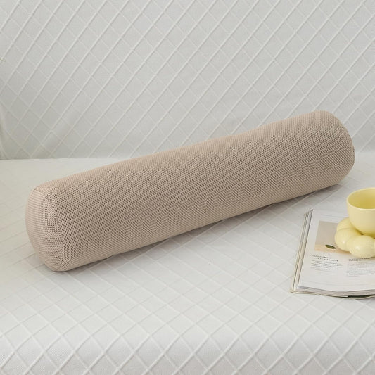Cylindrical Body Pillow with Removable Velvet Cover – Plush Polyester Fill, Multiple Sizes for Back, Leg & Pregnancy Support, Sofa & Bed Decor (Hemp Color, 31.49 * 7.87in)