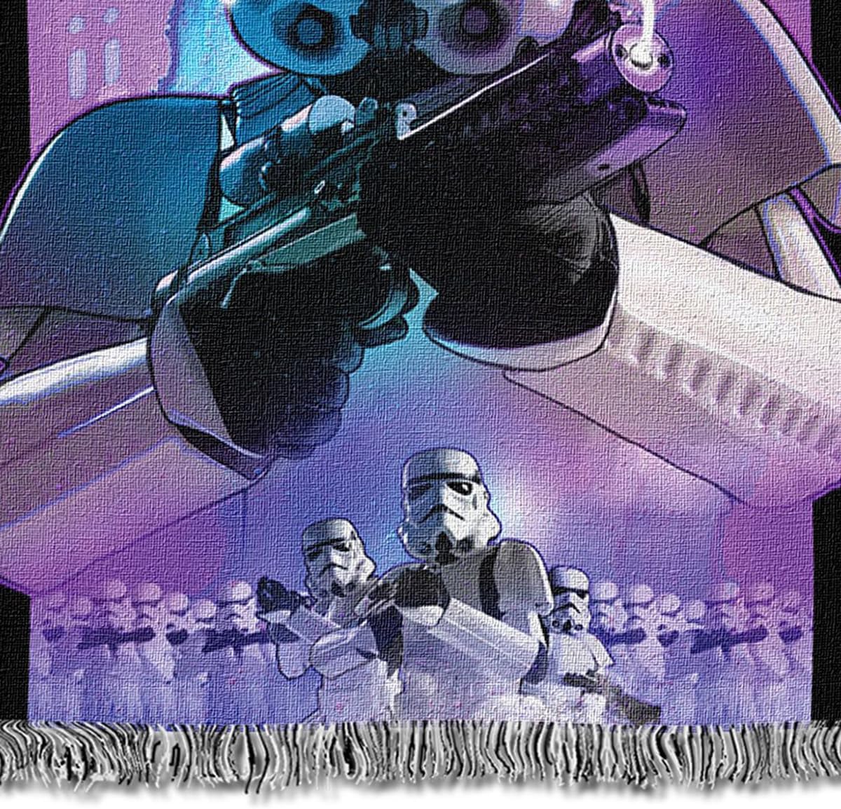 NORTHWEST Star Wars Woven Tapestry Throw Blanket, 48" x 60", Storm Ahead