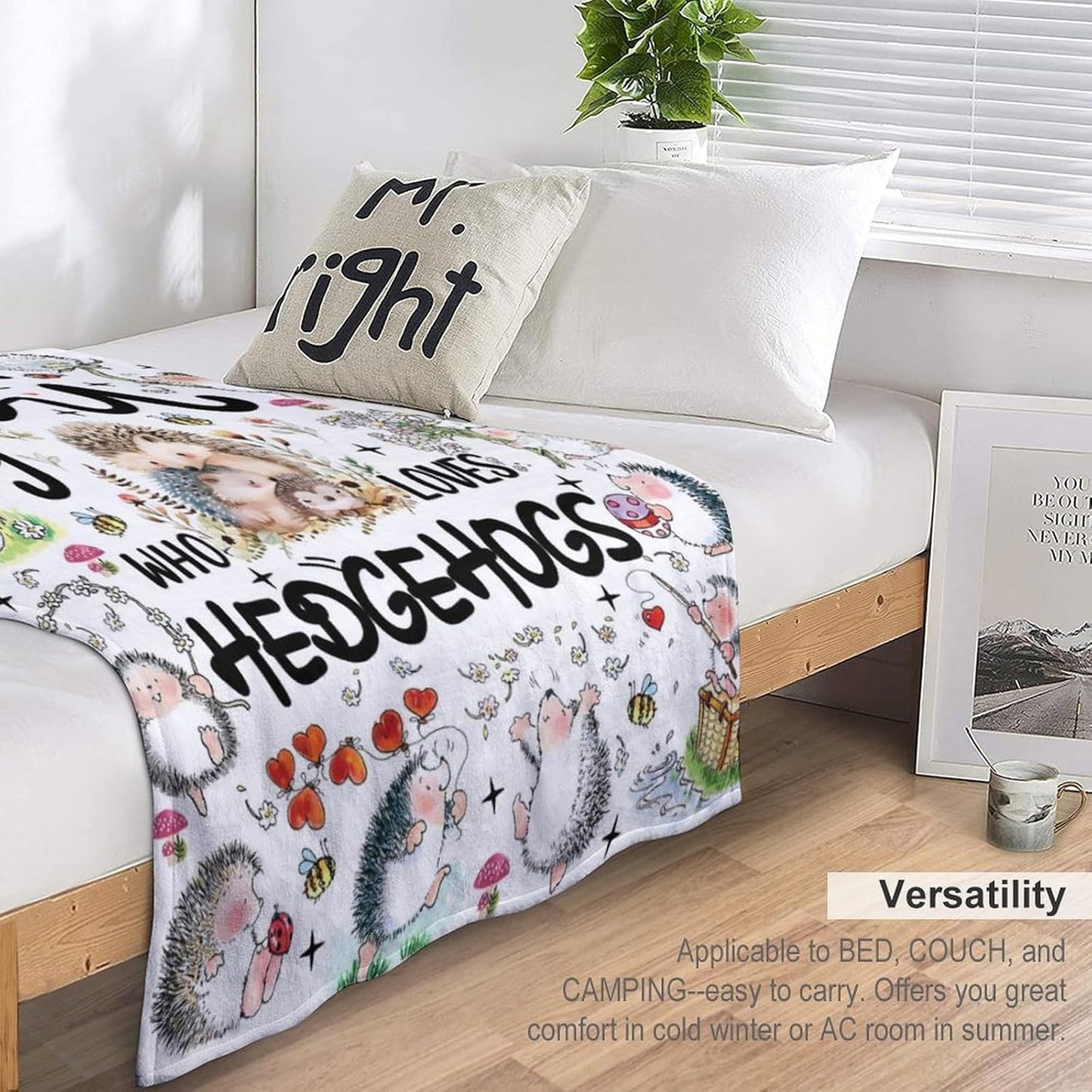 Cute Hedgehogs Blanket Gifts for Hedgehog Lovers,Cute Animal Throw Blankets Cute Hedgehogs Gifts for Girls Women 50"X40"