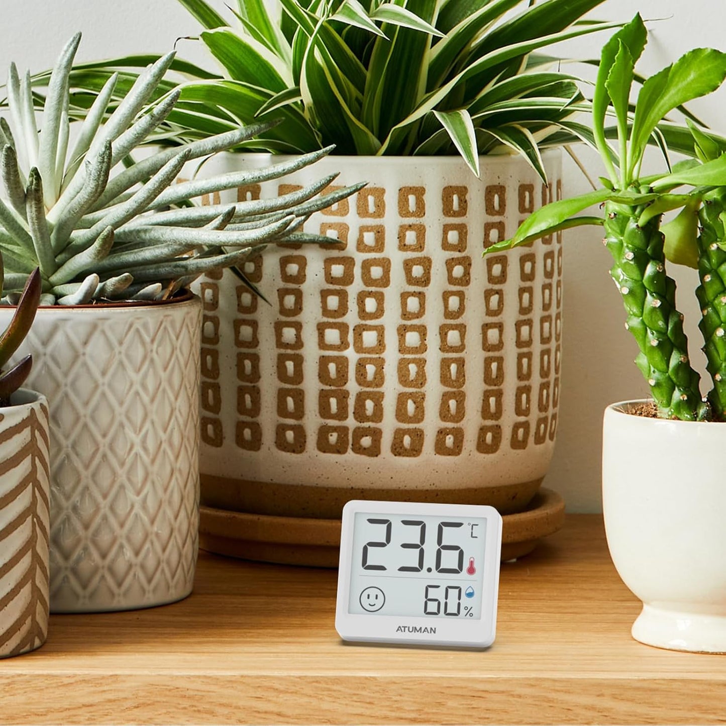 ATuMan Mini Digital Hygrometer Indoor Thermometer with Temperature and Humidity Monitor for Bedroom, Reptile Tank, Guitar Case, Greenhouse and Cellar Closet, Fahrenheit or Degree Celsius