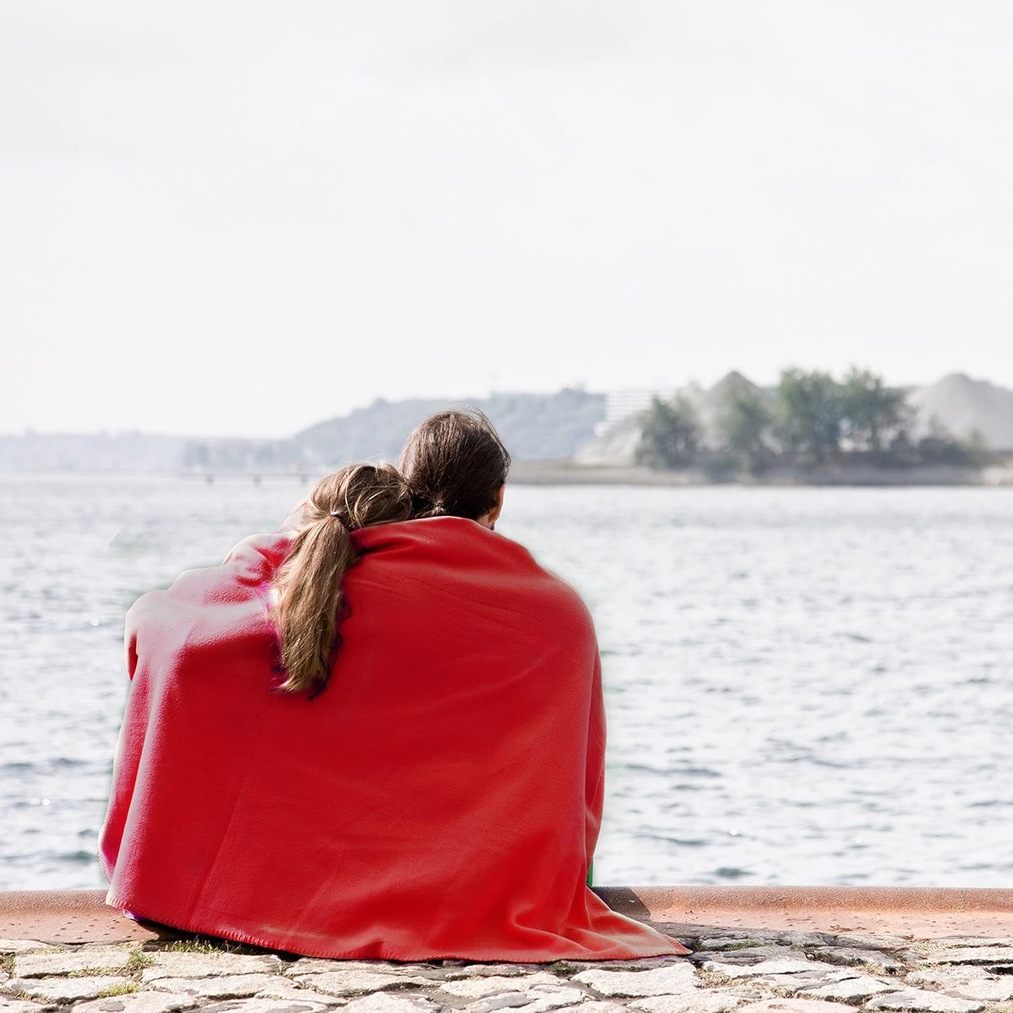 Fleece Throw Blanket 50x60 Bulk Pack of 6 Red
