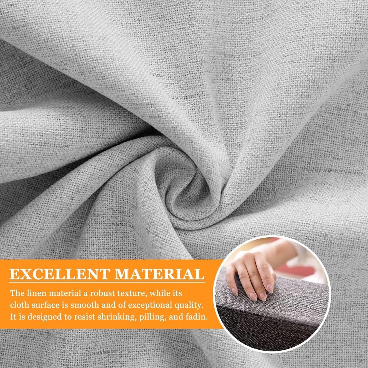 2 Pack Couch Arm Rest Pillow Linen Armrest Cushion, High Density Foam Pillows, Removable & Washable Headboard Elbow Support for Armchair Sofa Bed,Dark Gray,7.9x7.9x19.7