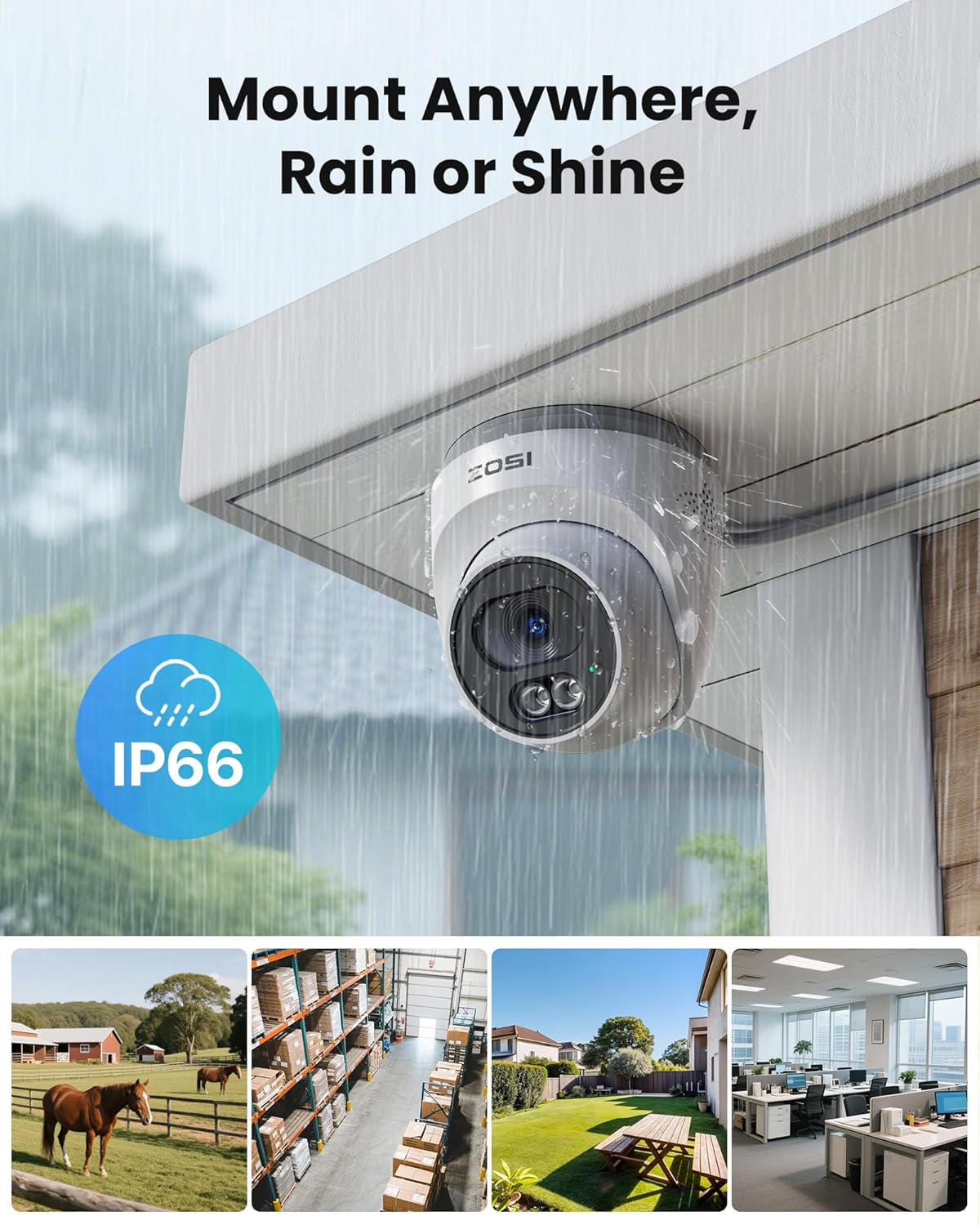 ZOSI C220 8CH 4MP QHD 2.5K PoE Home Security Camera System, 8CH 5MP 3K NVR with 2TB HDD for 24/7 Record, 8 x 4MP(1440p) Dome IP Cameras Outdoor Indoor, Smart AI Human Detection, Two-Way Audio