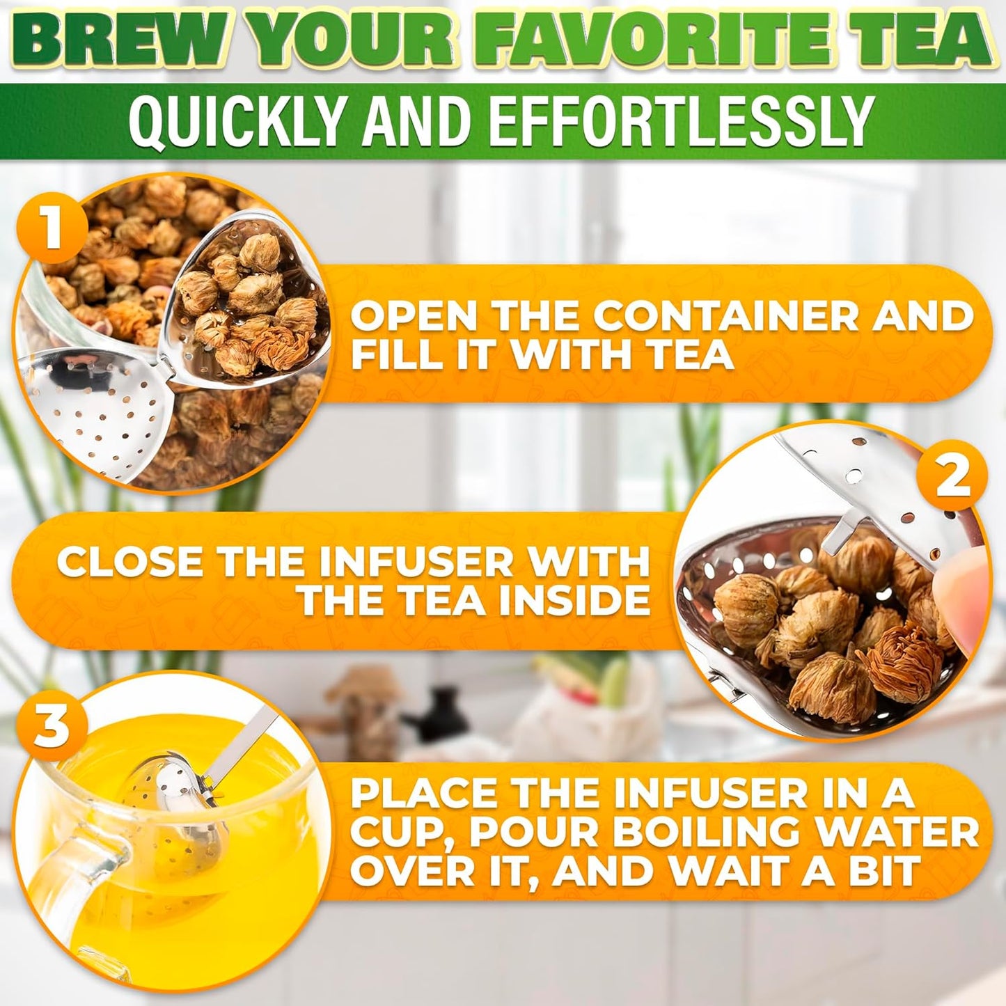 10 Pcs Heart Tea Infuser for Loose Leaf Tea Steeper – Rust-Resistant Stainless Steel Strainers with Secure Clasp, Easy Brewing Design, Keeps Loose Leaves Contained | Suitable for Parties & Gifting