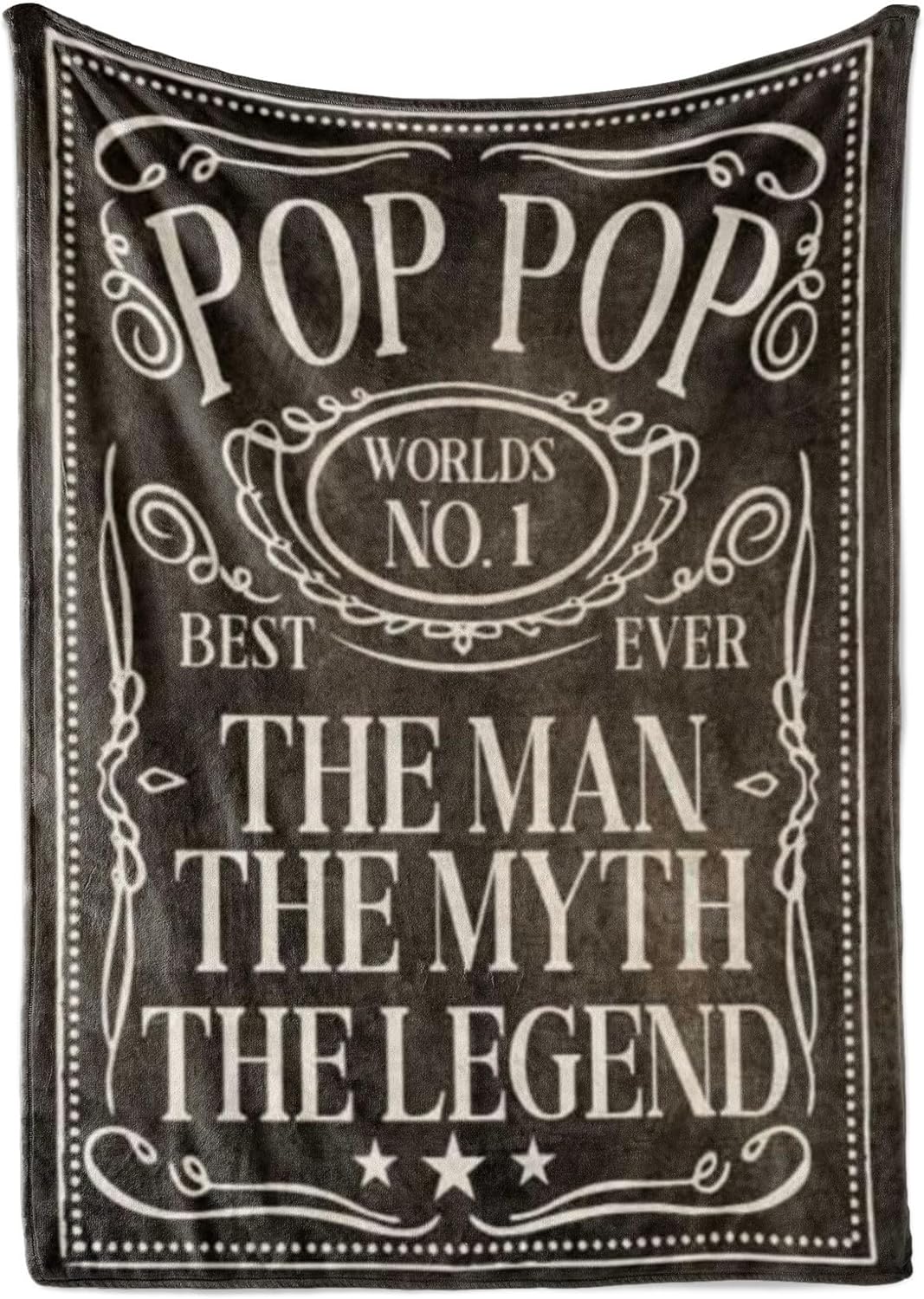 InnoBeta Pop Pop Gifts for Grandpa, Throw Blanket for Grandfather, Presents from Grandchildren, Grandkids for Christmas, Birthday, Father's Day - Legend (50 x 65 inches)