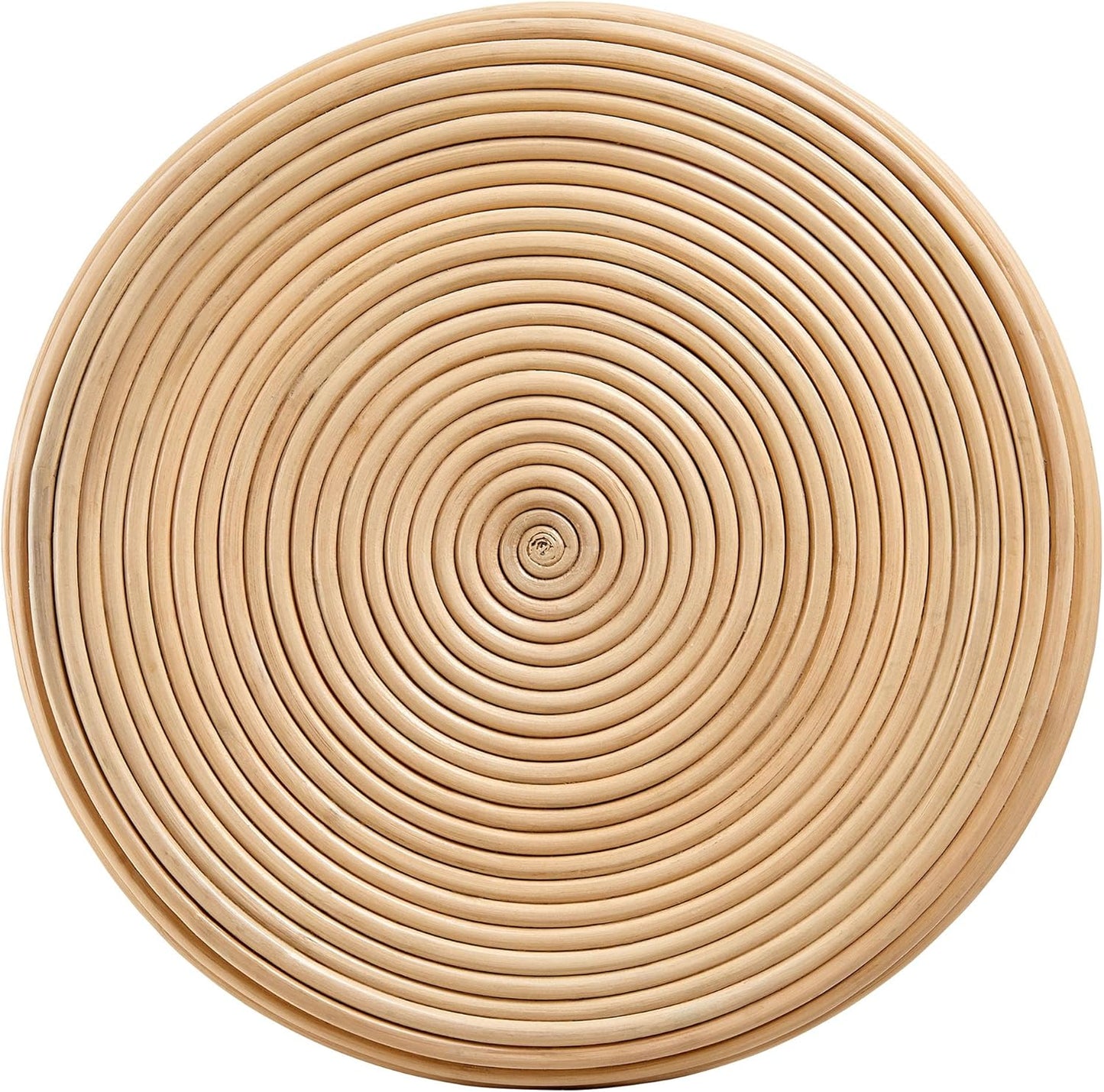 Modway Tavi Natural Rattan Hourglass Round Side Table in Natural – 16 Inch Small Accent End Table for Living Rooms, Bedrooms, or Covered Patios