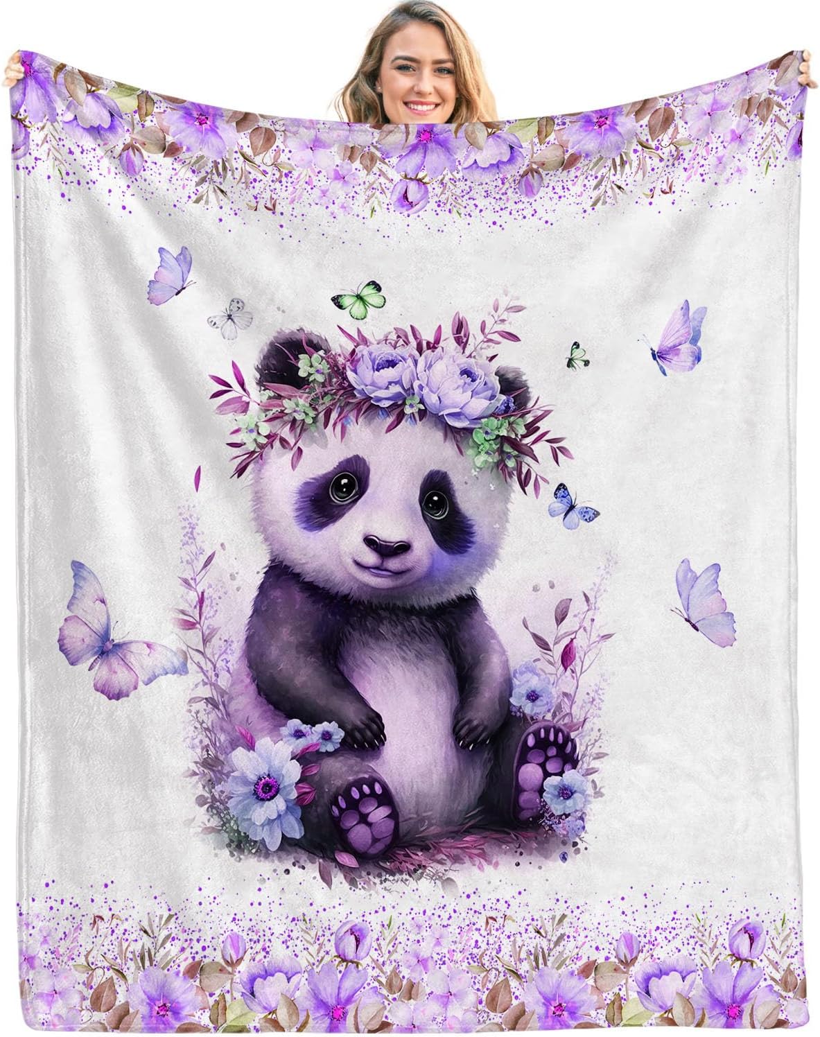 Panda Blanket for Women -Throw Blanket for Couch Bed Sofa 50x60 inches