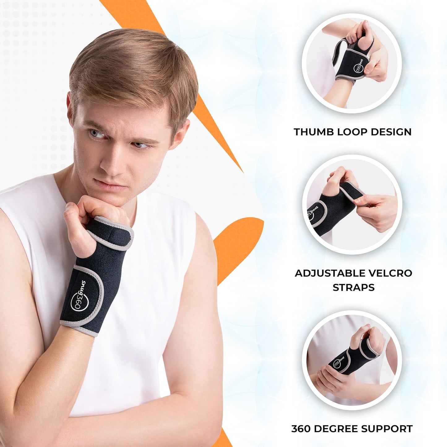 Carpal Tunnel Wrist Brace Left Hand - Adjustable & Breathable Wrist Support Brace for Carpal Tunnel, Tendonitis, Arthritis, Sprain & Fracture, Removable Aluminum Wrist Splint